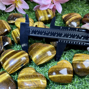 Bán buôn thiên nhiên thạch anh tinh thần tinh thể Palm đá Hổ Vàng Mắt Tim cọ khắc cho quà tặng - Product Image 5