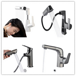 <span class=keywords><strong>Robinet</strong></span> de lavabo en alliage <span class=keywords><strong>avec</strong></span> affichage numérique de la température, monocommande eau chaude/froide, <span class=keywords><strong>douchette</strong></span> extractible – Vente en gros - Product Image 2