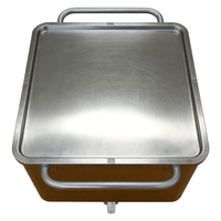 Chariot de transport mobile en acier inoxydable robuste de 200 L pour la viande, les légumes, les collations, les aliments et le traitement laitier avec garantie d'un an