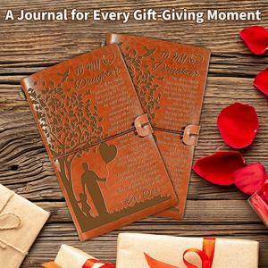 ของขวัญวันพ่อ1ชิ้นให้กับลูกสาวของขวัญหนังเขียนสมุดบันทึกจากพ่อพร้อมคำพูดที่สร้างแรงบันดาลใจ-ต้นไม้แห่งชีวิตย้อนยุค - Product Image 2