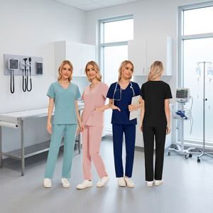 Custom logo Uniform <b>Sets</b> for Women Men Scrubs <b>Set</b> Nurse Uniforms for Hospital <b>Doctor</b> Medical Fabric Hospital Work Uniform <b>Set</b> - Product Image 1