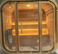 2025 poêle de sauna électrique HARVIA de haute qualité verre panoramique et cabane de jardin extérieure en bois de cèdre rouge avec d'excellentes ventes