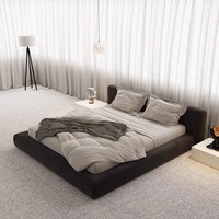 Cadre de lit en tissu personnalisable, nouveau design, taille King, meubles de chambre à coucher, lit double, lit queen size, lit moderne, lit d'hôtel, lit moelleux