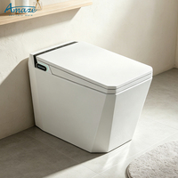 WC intelligent haut de gamme en céramique, à poser au sol, avec bidet électrique et chasse d'eau automatique à capteur