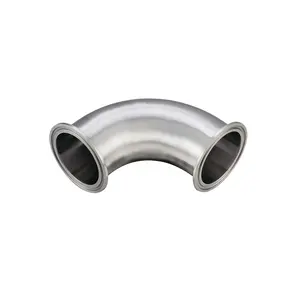 CHYNATECH Sanitary Stainless Steel Clamped 90 degree bend pipe Bend