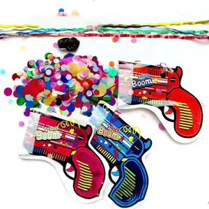 Giocattolo gonfiabile pistola per fuochi d'artificio cannone portatile per coriandoli per matrimonio compleanno laurea Baby Shower forniture per feste per bambini