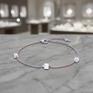 Customizable Gold Plated Women's Classic CZ Cubic Zirconia Chain <b>Bracelet</b> for 925 Sterling <b>Silver</b>-Party Gift - Product Image 3