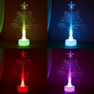 Centro de Mesa de Fibra Óptica con Árbol de Luces Multicolor para Decoración de Bodas, Aniversarios, Navidad y Eventos - Product Image 5