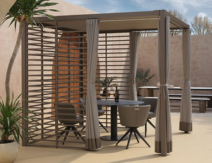 Lit en <span class=keywords><strong>aluminium</strong></span> <span class=keywords><strong>design</strong></span> <span class=keywords><strong>de</strong></span> luxe avec baldaquin Daylit d'extérieur avec baldaquin Chaise <span class=keywords><strong>de</strong></span> piscine transat pour complexe - Product Image 1