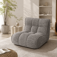 Canapé modulaire inclinable extensible à une place, rembourré en éponge, en tissu chenille, avec technologie de compression sous vide, pour hôtel, villa, style moderne