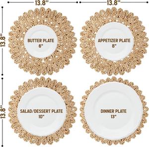 Mantel Individual de Ratán Clásico Hecho a Mano, Ecológico, con Borlas, para Bodas y Hoteles - Product Image 3