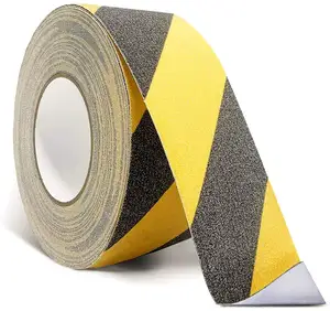 2'' x 60 ft Yellow and Black Anti Slip Safety Grip Tape - Non Slip Tape Outdoor Waterproof High Traction Antislip Tape for Steps