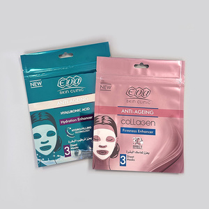 Bolsita de sellado térmico de tres lados Bolsa de embalaje de papel de aluminio Sello Cosmético Cuidado DE LA PIEL Bolsa facial Hoja Máscara Embalaje - Product Image 2
