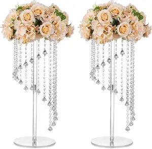 Acrylic Clear Vase Stand Column Flower Stand Wedding Decorations Acrylic Flower Stand For Wedding Centerpieces Home Decor