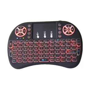 I8 2.4GHz Mini Wireless Keyboard with Touchpad Mouse Backlit, Rechargeable Li-ion Battery