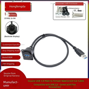 <span class=keywords><strong>Cavo</strong></span> <span class=keywords><strong>USB</strong></span> 3.0 Tipo D <span class=keywords><strong>Maschio</strong></span>-<span class=keywords><strong>Maschio</strong></span>/<span class=keywords><strong>Maschio</strong></span>-<span class=keywords><strong>Femmina</strong></span> Impermeabile in PVC per Yacht, Pannelli Strumenti Moto e Uso Automobilistico - Product Image 2