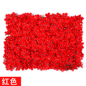 Décoration murale de fleurs artificielles, fleurs en soie rectangulaires, rouge, rose, vert, bleu, blanc laiteux, violet, blanc pur, décoration de mariage en intérieur - Product Image 5