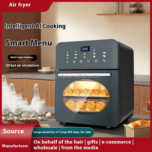 Freidora de aire digital eléctrica 12L-25, horno con control de pantalla táctil, 8 presets, <span class=keywords><strong>tostadora</strong></span> multifunción para uso doméstico en RV, hecha de plástico - Product Image 6