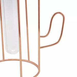 Ornements de décoration de maison de vase en verre en métal de fer forgé de style nordique - Product Image 3