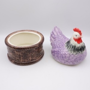 Tùy Chỉnh Handmade Sứ Nhà Bếp Ca Cao <span class=keywords><strong>Cookie</strong></span> Kẹo Ngũ Cốc <span class=keywords><strong>Jar</strong></span> Gốm Sống Động Như Thật Gà Hen Dậu Động Vật Lưu Trữ <span class=keywords><strong>Cookie</strong></span> Lọ - Product Image 3