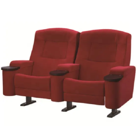 Fabrika toptan çift tam döşemeli VIP film sandalye ev sinema koltukları satılık tiyatro salonu oturma