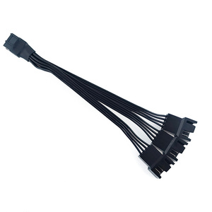 3Pin PWM Fan Bölücü Adaptör 1'den 4'e Özel Kablo, PC CPU Soğutma Fanı Uzatma HUB'ı için Kablo Grubu - Product Image 1