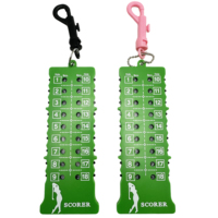 Contatore di colpi e punteggio da golf in ABS resistente a 18 fori con porta scheda punteggio 15,5 cm x 6 cm per allenamento, pratica e competizione