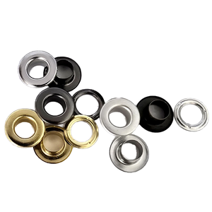 Koperen metalen oogjes, gespen, ringen, platte ronde ringen, bevestigingsmiddelen met ringen voor lederen schoenen, tassen en labels - Product Image 2