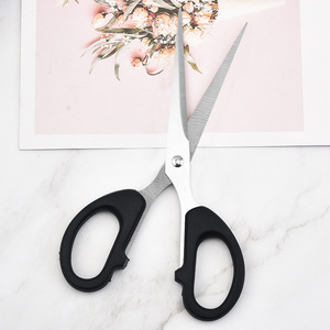 Petits ciseaux noirs pour la maison, en acier inoxydable, à tête droite, pour la couture domestique et le déballage des colis - Product Image 2