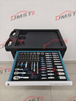 Chariot à outils en métal robuste JMST Mechanic de 258 pièces avec serrure à clé - Armoire et chariot d'atelier automobile