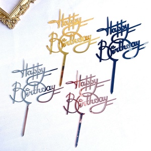 Gran oferta <span class=keywords><strong>de</strong></span> adornos acrílicos para pasteles, números decorativos <span class=keywords><strong>de</strong></span> feliz cumpleaños para fiestas, accesorios para pasteles - Product Image 3