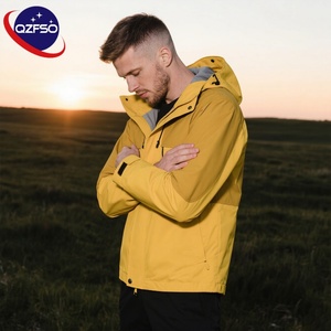 QZFSO, chaqueta ligera con cremallera completa y logotipo personalizado para hombre, cortavientos impermeable para Golf, senderismo informal, viajes, prendas de vestir exteriores de otoño - Product Image 1