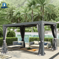 Pergola motorisée extérieure Oscar Model 888 en aluminium, toit à lames orientables, imperméable, écologique, revêtement poudré, anti-pourriture