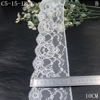 10cm blanc Floral Non élastique Nylon dentelle garniture conception populaire pour la couture écologique emballage cadeau décorations de mariage