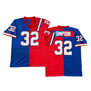 Maillot de rugby vintage pour homme, style cousu, Jim Kelly, O.J. <span class=keywords><strong>Simpson</strong></span> Thurman Thomas Bruce Smith Andre Reed S-3XL Expédition rapide - Product Image 3