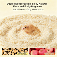 Virutas de Madera de Pino Natural Comprimidas, Arena Absorbente y Libre de Polvo para Mascotas Pequeñas, para Hámster, Conejillo de Indias, Conejo, Chinchilla, Arena para Jaulas