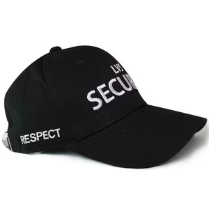 Custom Logo High Quality Embroidery Black Security 5-Panel <b>Hat</b> Cap Sporty Style Baseball Cap for Headwear - Product Image 5
