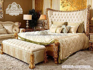 Juego de Muebles de Dormitorio Modernos de Estilo Turco de Lujo, Cama de Madera de Teca Tallada de Alta Gama, Mesita de Noche, Color y Tamaño Personalizables - Product Image 5