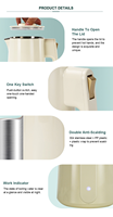 Bouilloire électrique portable 1,0 L en acier inoxydable 304 de qualité alimentaire 800 W avec arrêt automatique et protection contre l'ébullition à sec pour usage hôtelier