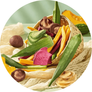 Chips de fruits et légumes mélangés croustillants de qualité supérieure, fruits et légumes mélangés séchés, collations saines - Product Image 1