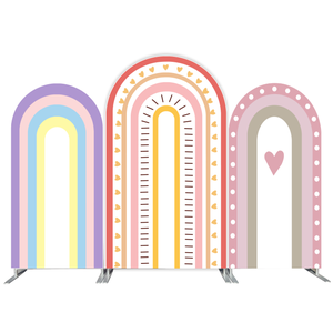 Rainbow Theme for Birthday Party <strong>Decoration</strong> <strong>Wedding</strong> <strong>Arch</strong> Backdrop Cover Baby Shower Party Event fabric cover - Product Image 1