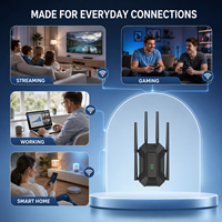 Répéteur WiFi 2100 Mbps double bande, extension de réseau sans fil pour zones mortes de la maison, installation facile, fabricant OEM