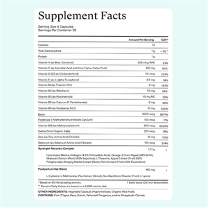 Suplemento para el Crecimiento del Cabello Posparto para Mujeres OEM con Biotina, Clínicamente Probado para Engrosar el Cabello y Reducir la Caída, 4 Cápsulas Diarias - Product Image 6