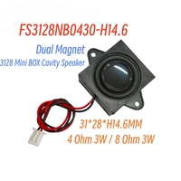 Haut-parleur miniature 3128 à double aimant, 4 ohms, 8R, 3W, 88dB, 560Hz, avec cavité arrière scellée, haut-parleur Bluetooth pour système d'annonce clair