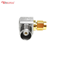 Adaptateur coaxial RF TNC femelle vers SMA mâle, connecteurs à angle droit, adaptateur coaxial plaqué argent, connecteur de type BNC/DIN/QMA/SMB/UHF/n