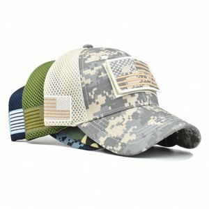 Wholesale Custom Camouflage Mesh Baseball Cap Summer America Flag Velcro <b>Patch</b> logo Camo Hats Trucker Hat - Product Image 5