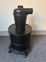 Colector de Polvo Ciclónico de 20L, Tambor con 99% de Eficiencia, Carga Superior/Lateral, Motorizado, Material PP para Virutas de Madera, Virutas Metálicas y Plástico