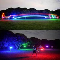 OEM ODM, jeu de couleurs réglables pour le camping et la plage, jouet volant à luminosité réglable, disque volant à LED rechargeable