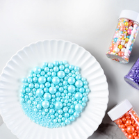 Mélange de boules alimentaires 2000 ml, mélange direct en usine, perlée, plusieurs tailles, colorées, non parures en bouteille de 85g pour la décoration, boulangerie