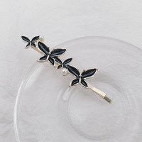 Nouvelle Pince à Cheveux Exquise Papillon Effet Goutte d'Huile, Clip Unique, Épingle Latérale Haute Qualité pour Cheveux Démêlés et Franges Féminines